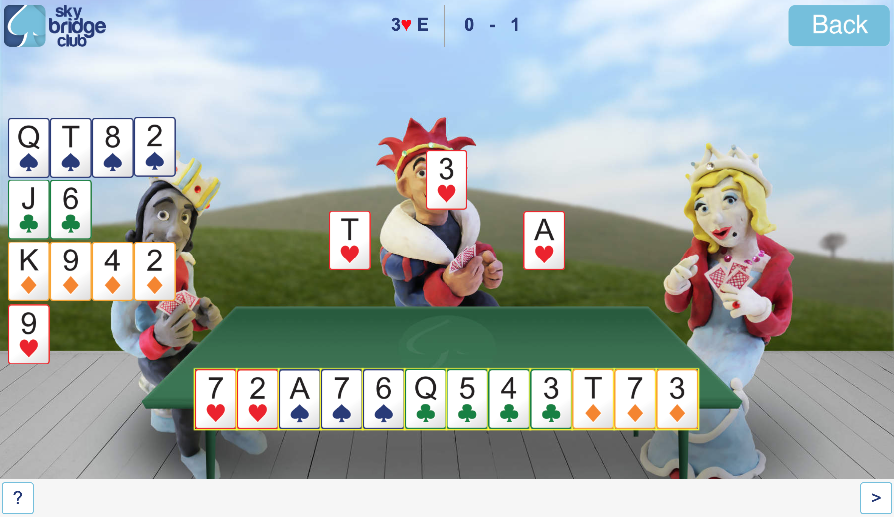 image of sky bridge club game screen